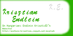 krisztian endlein business card